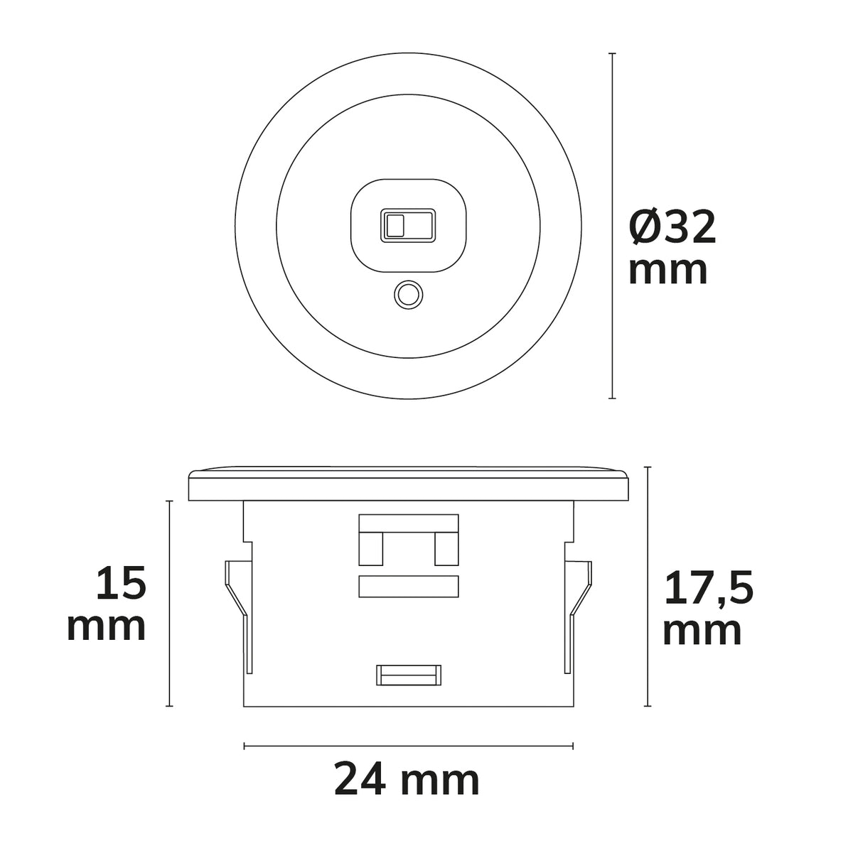 MiniAMP | Sensor | laser bewegingsmelder 20° | 12-24V | 1,5A