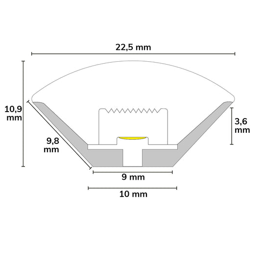 CORNER B22H11 | Connector | voor NEON LED-strip | IP20