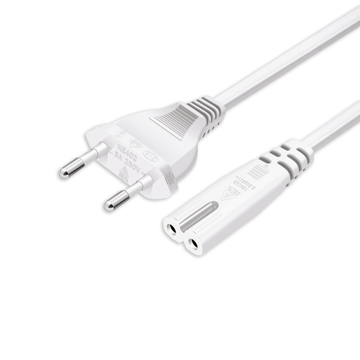 MiniAMP | Kabel | Netsnoer met Euro stekker | 2x0,75mm² | wit
