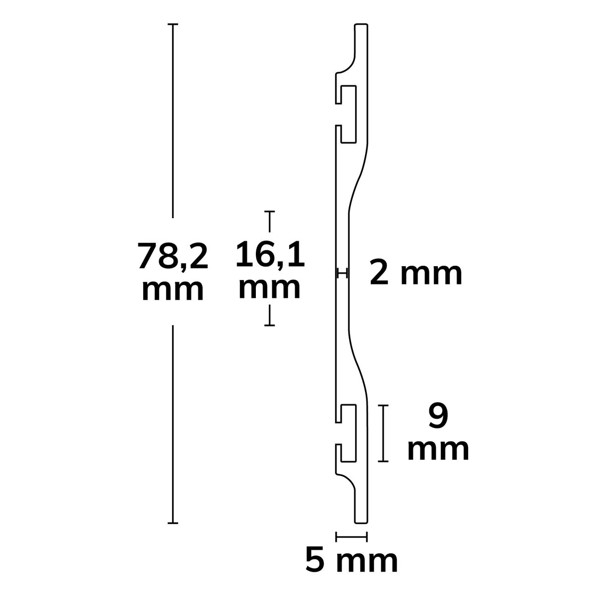 Versa | Aluminium profiel | wandprofiel ultraplat | wit | 200cm