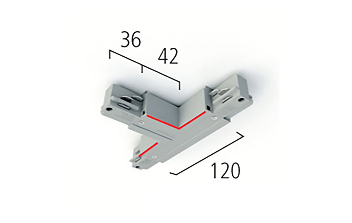 MacBright EUTRAC 3F T-Stuk Links Binnen