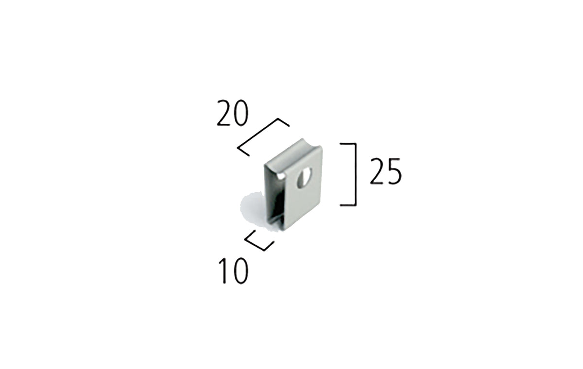 MacBright EUTRAC 3F Montage Inbouwclip tbv Snelspanner Staal (6st)