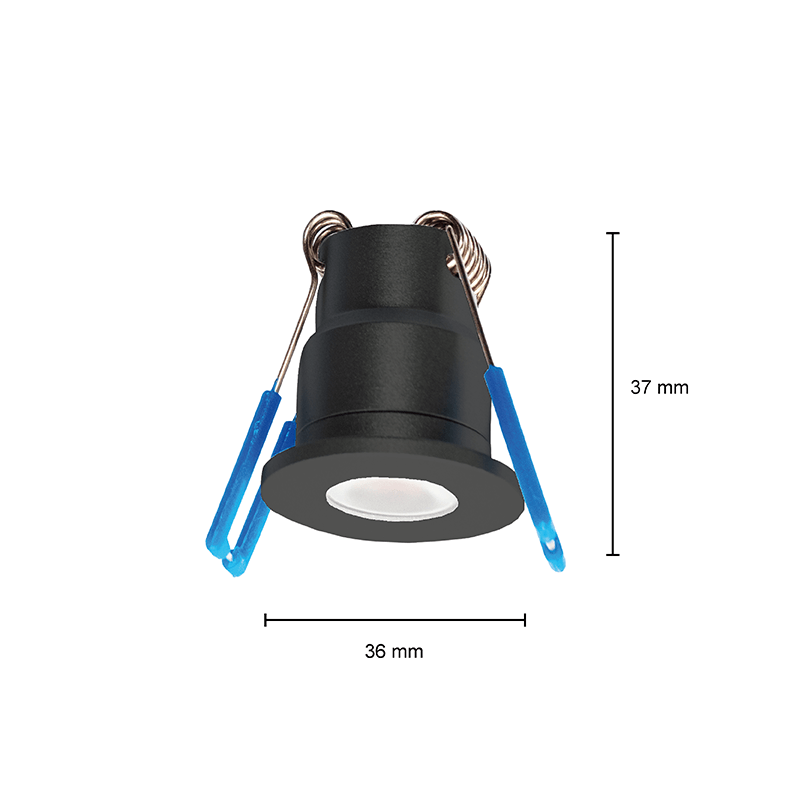 Verandaspots | Inbouwspot | Set 12 stuks | zaagmaat Ø28mm | 2700K | 3W | Wit | IP65