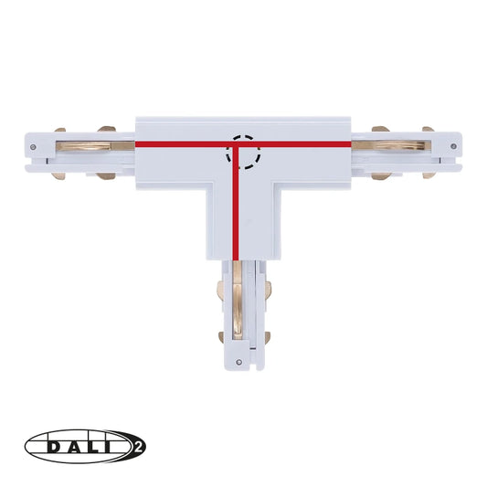 DALI 3-fase Rail | T-vorm Connector | LEFT-2 | Wit