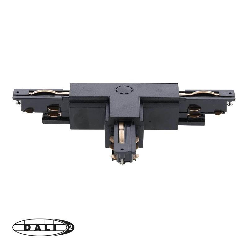 DALI 3-fase Rail | T-vorm Connector | LEFT-2 | Zwart
