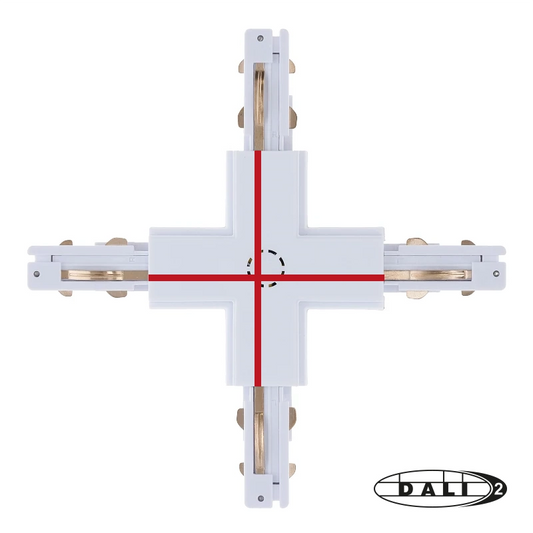 DALI 3-fase Rail | X-vorm Connector | Wit