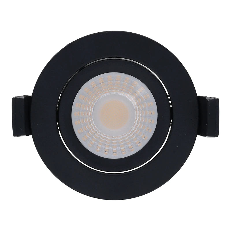 Lumexa Mirano Compact LED Inbouwspot 5W/7W Dim2Warm en CCT-Switch Zwart Zaagmaat Ø68-75 mm