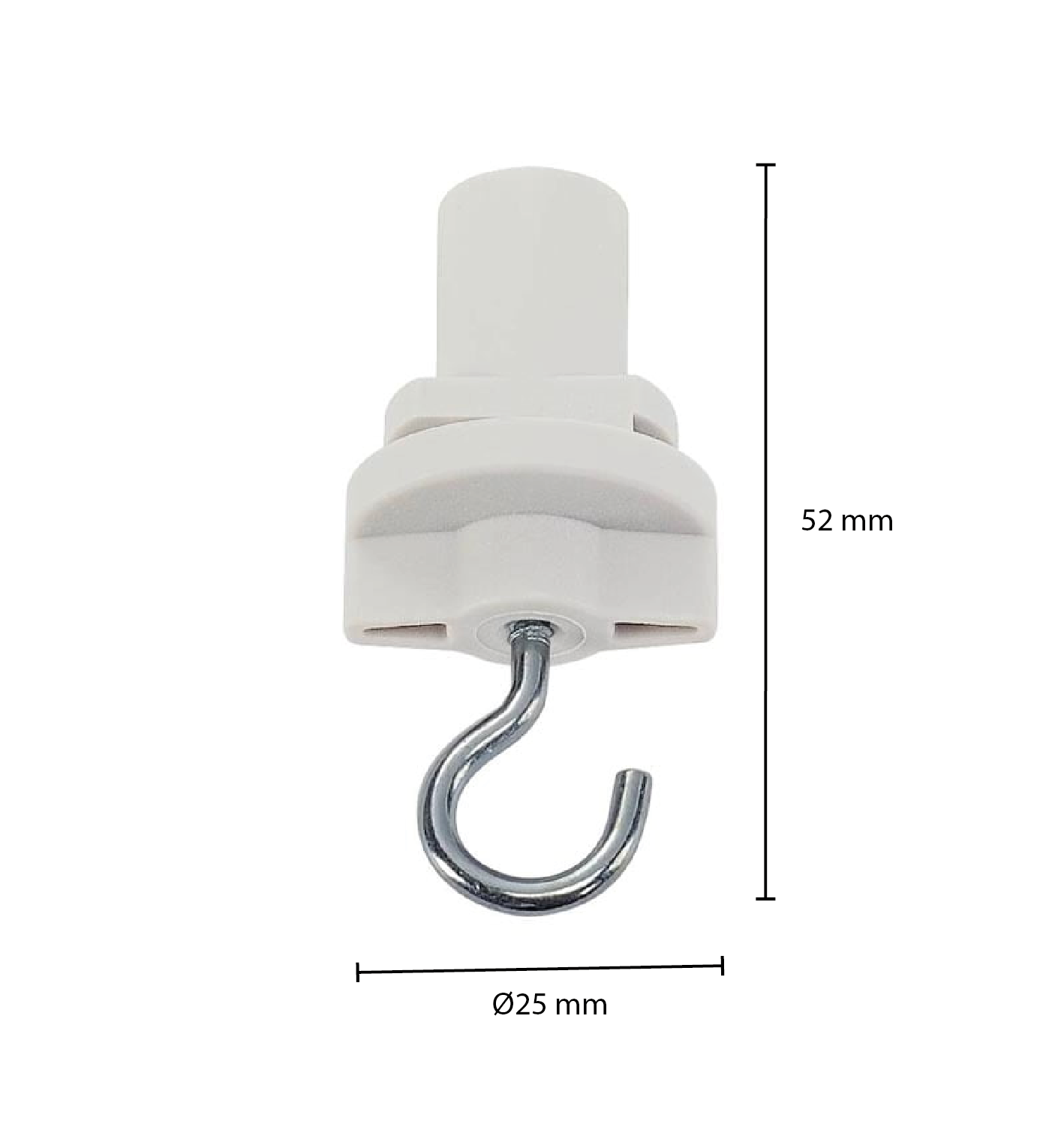3-fase Adapter | met Haak | Wit