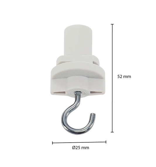 3-fase Adapter | met Haak | Wit