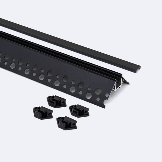 Aluminium profiel gips inbouw hoek | voor LED-strip tot 9mm