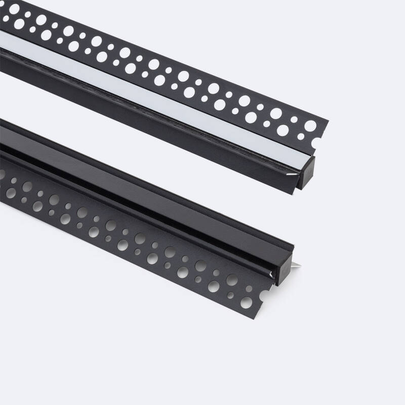 Lumexa Aluminium Profiel Gips/Pladur inbouw voor binnenhoek LED-strip tot 9 mm
