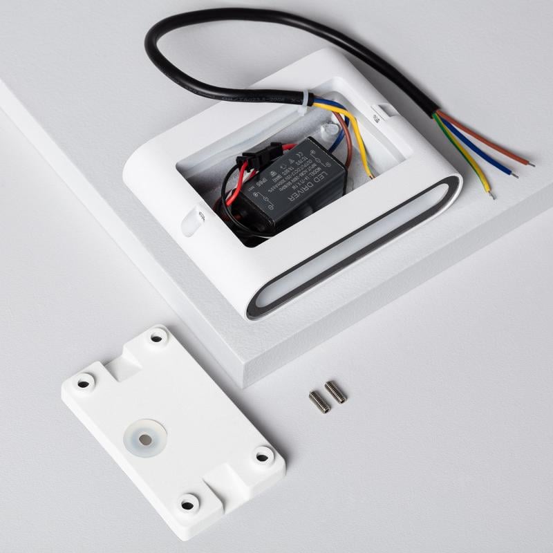 Lumexa Lumano LED Buiten Wandlamp Up/Down 6W Vierkant Wit IP65