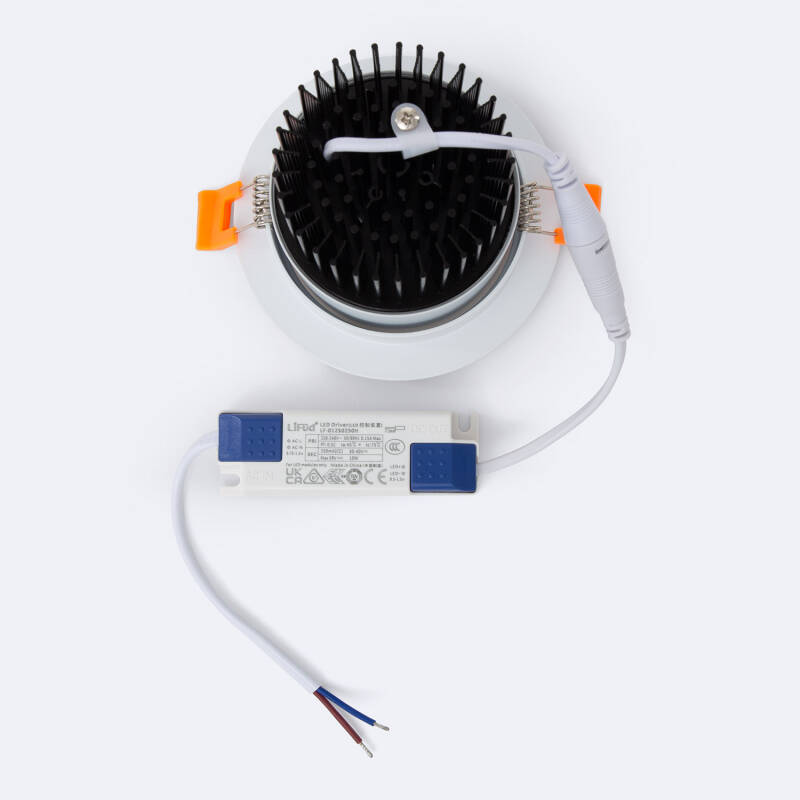 Downlight | COB | Richtbaar | zaagmaat Ø90mm | 2700K/4000K/5000K | 12W | Wit