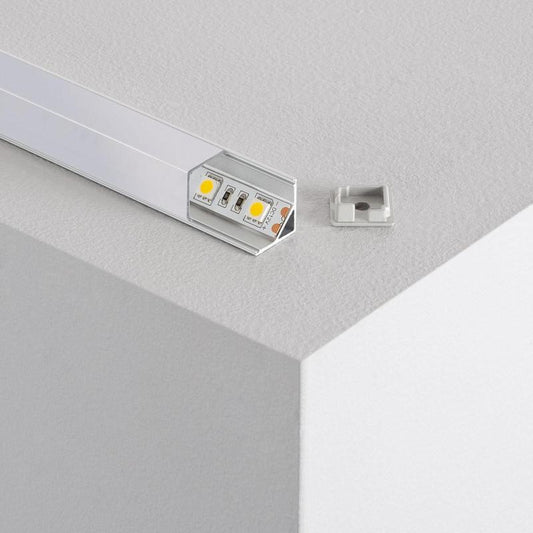 Lumexa Hoekprofiel Aluminium rechte afdekking 2 meter voor LED-strip tot 10 mm