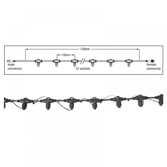 PS230 | hoofdkabel 120cm | 12 fitting