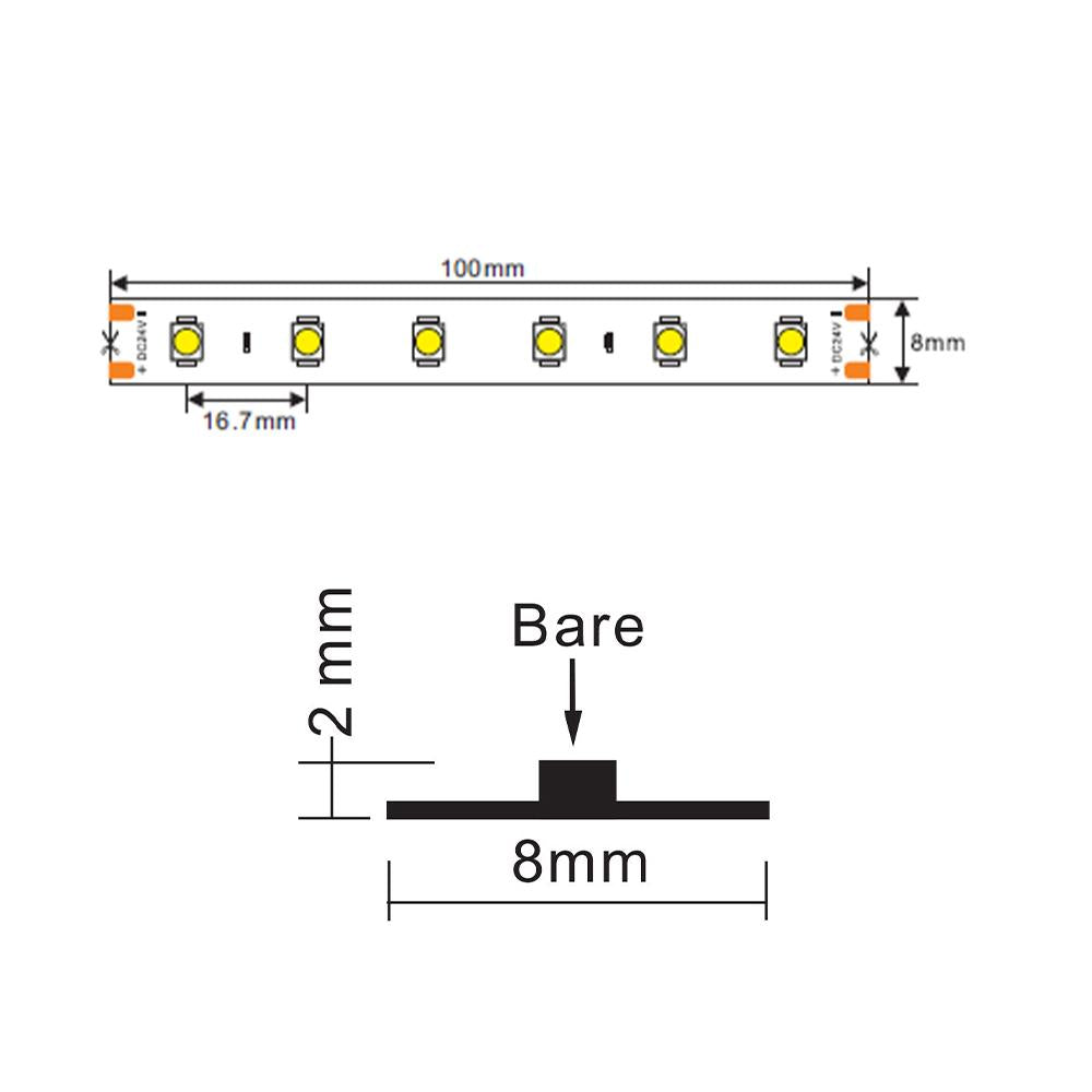 LED strip 24V | 60LED/m 3528 | 5m | IP20
