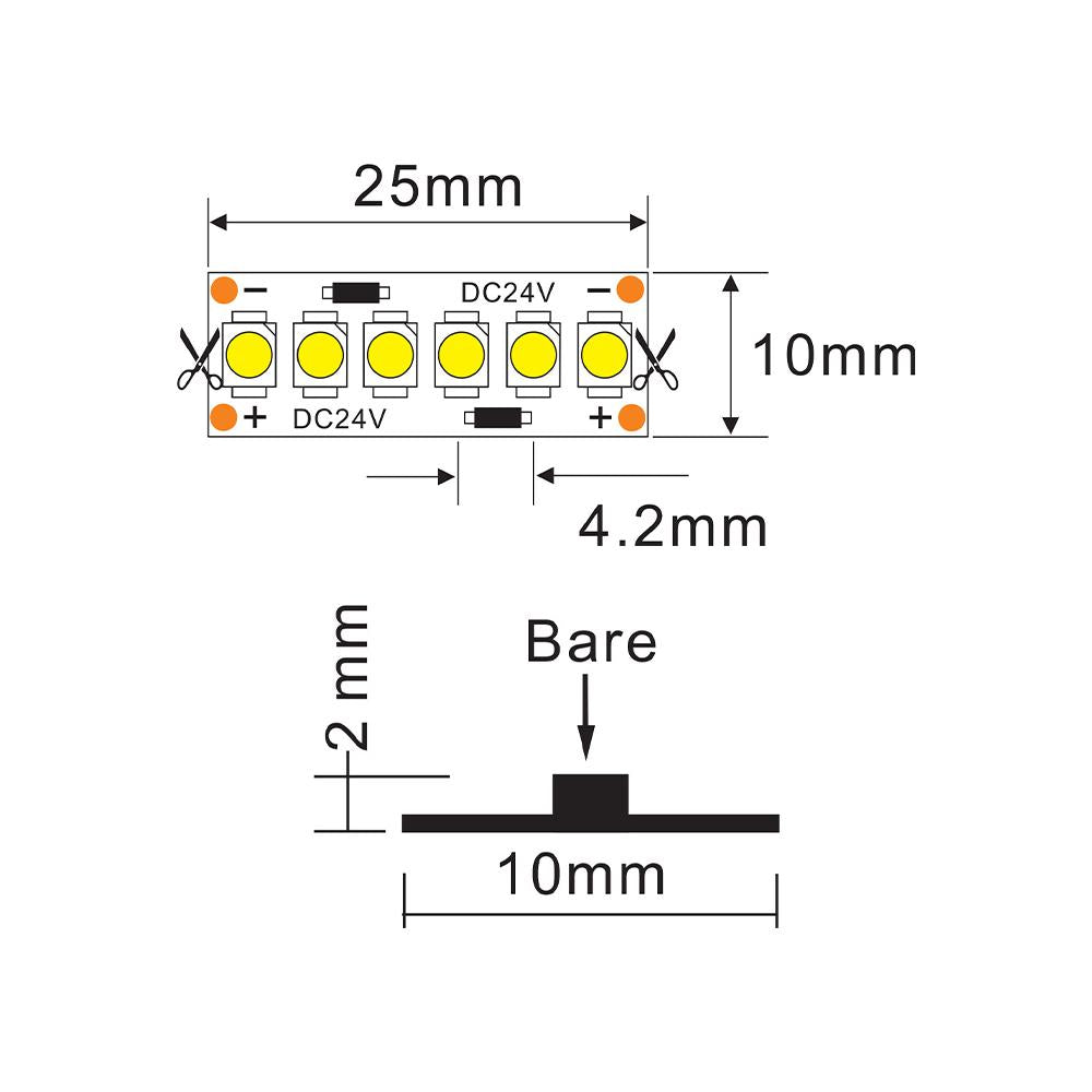 LED strip 24V | 240LED/m 3528 | 5m | IP20