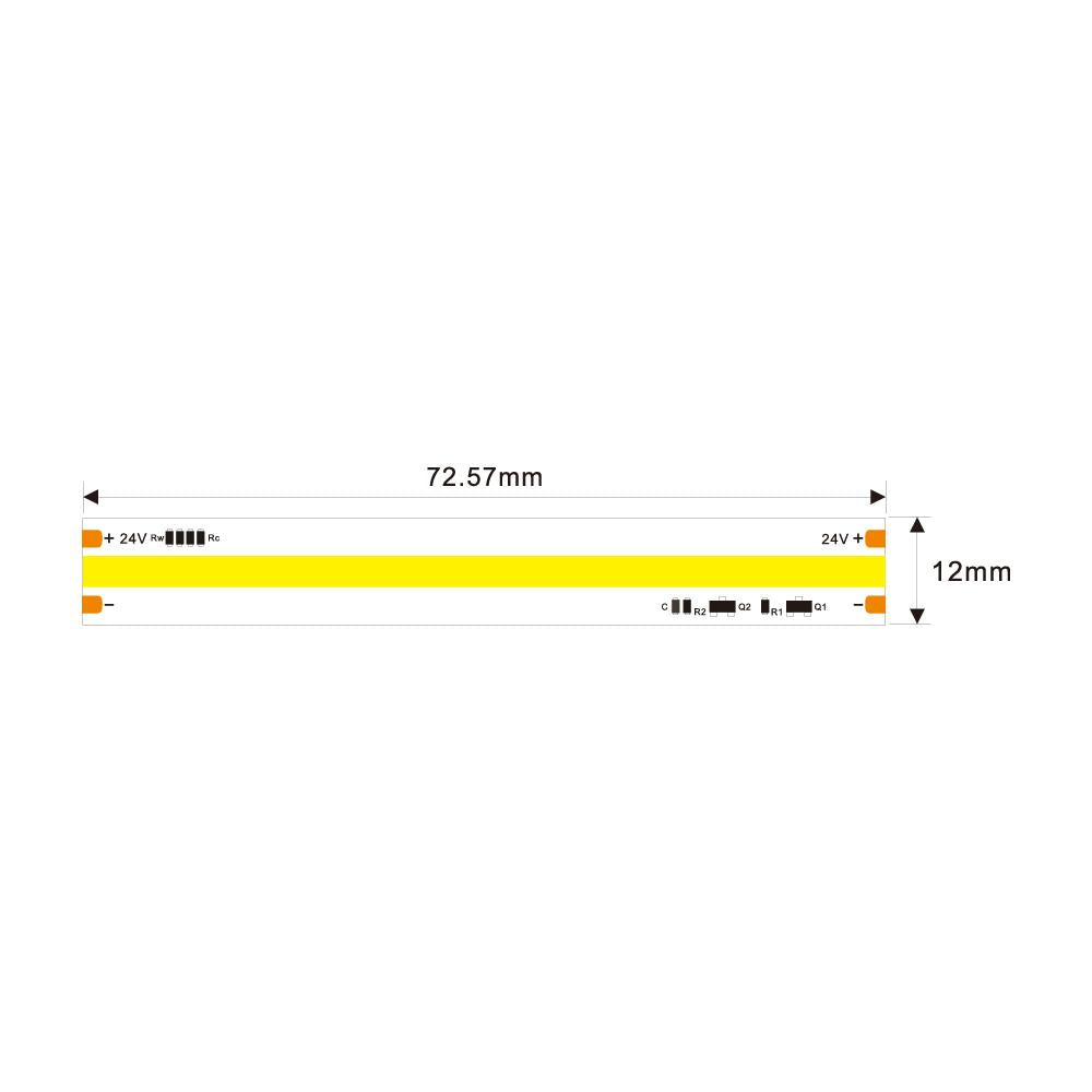 LED strip | COB 588LED/m | 15W/m | IP20 | DTW 1800~3000K