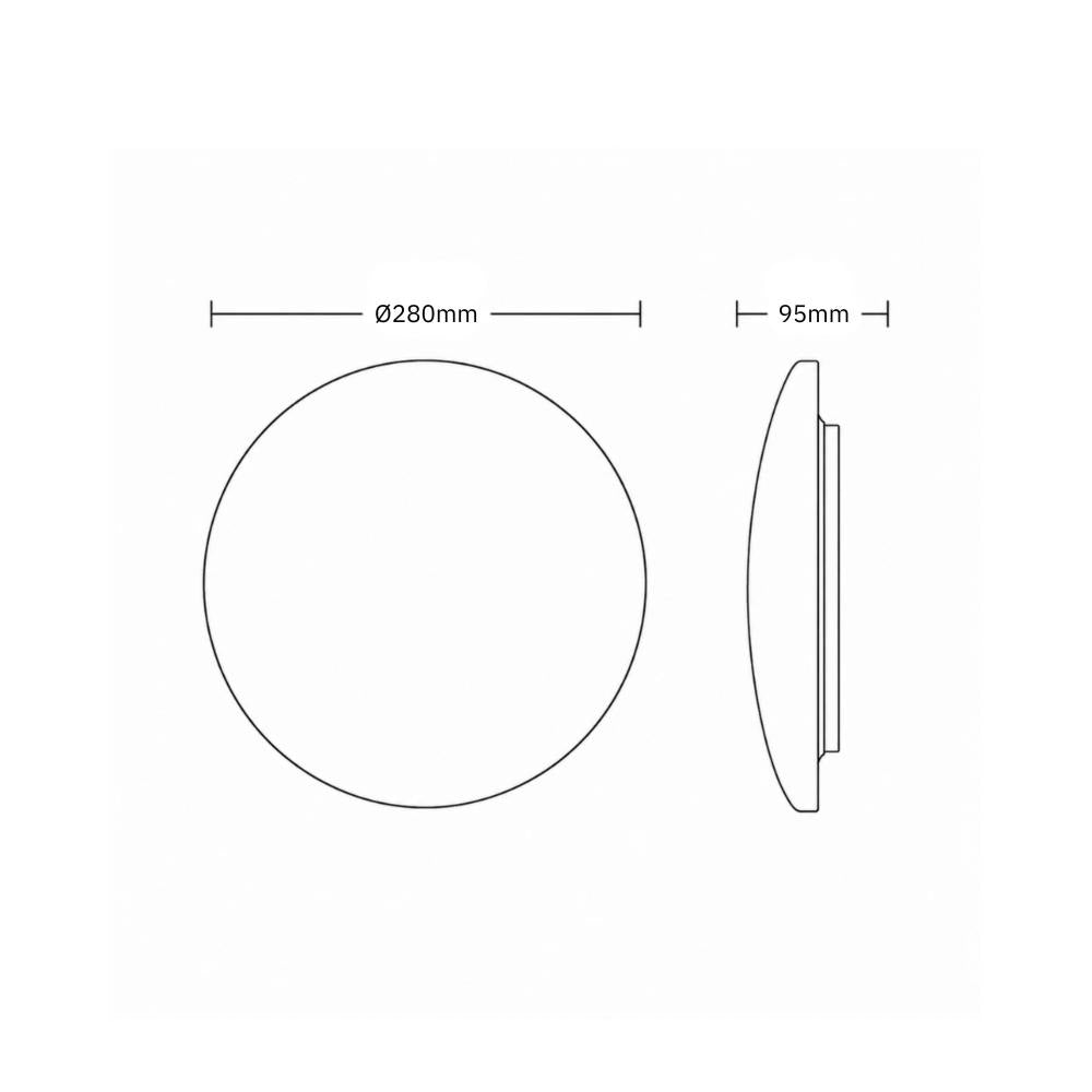 Plafondlamp | Ø280mm | 12 watt | 3-CCT