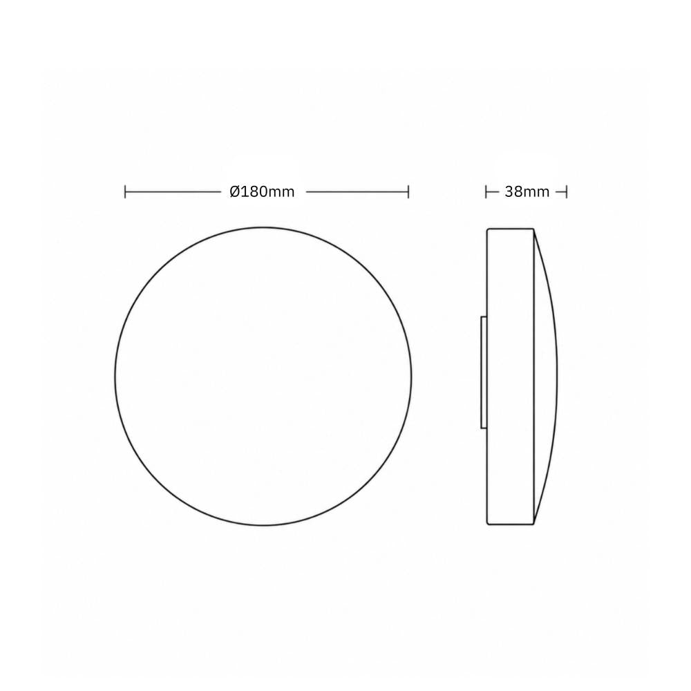 Plafondlamp | Ø180mm | 5/7W | 2700K/3000K/4000K