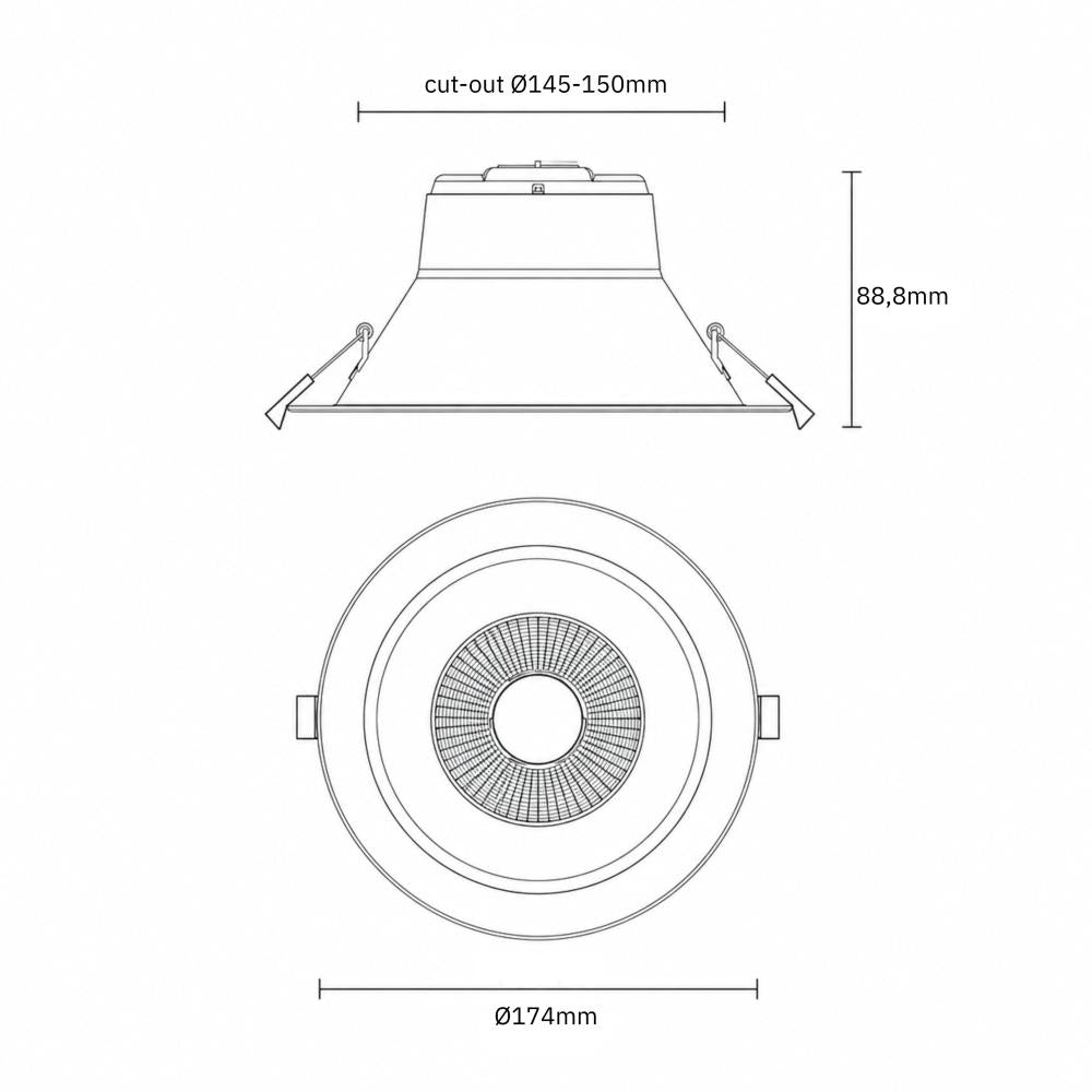 Reflector downlight eco