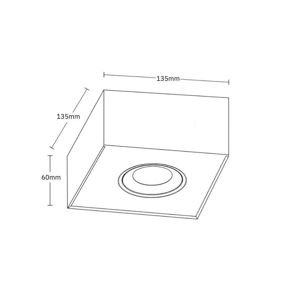 Plafondlamp 8W | 60° | dim to warm 3000~2000K | zwart