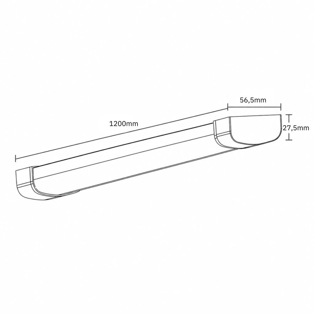 Batten light plat | 1200mm | 30W | IP20 | 3-CCT