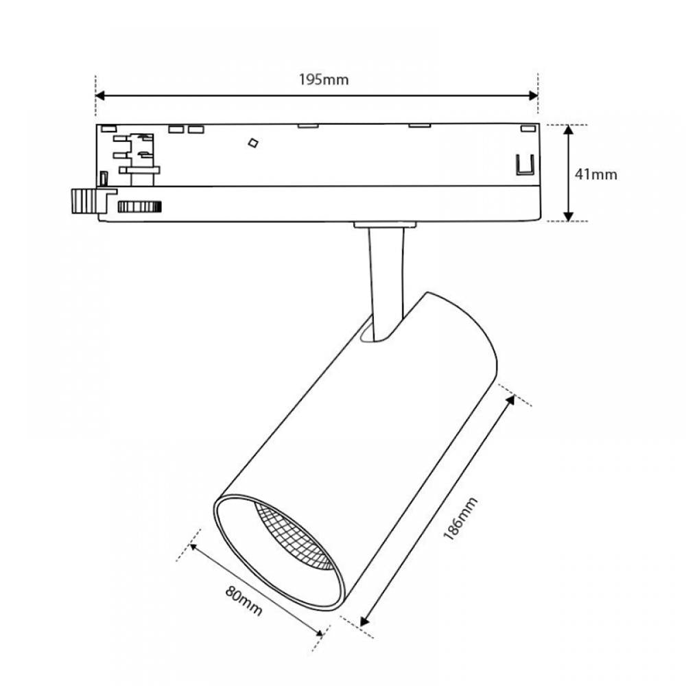 Railspot 3-fase | wit | 20W