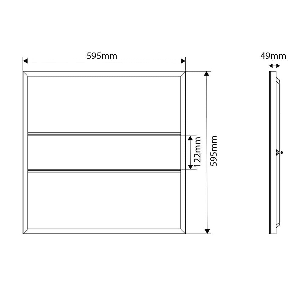 LED paneel | butterfly | 60X60 | 3-CCT | UGR<19 | fase-afsnijding