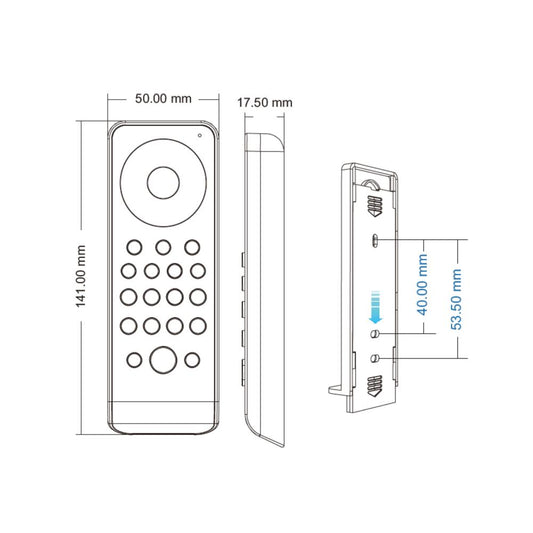 RF | afstandsbediening | RGBTW | 8 zones | zwart | touchwielbediening