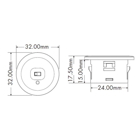 Sensor | lasersensor | 12~24V | wit | inbouw