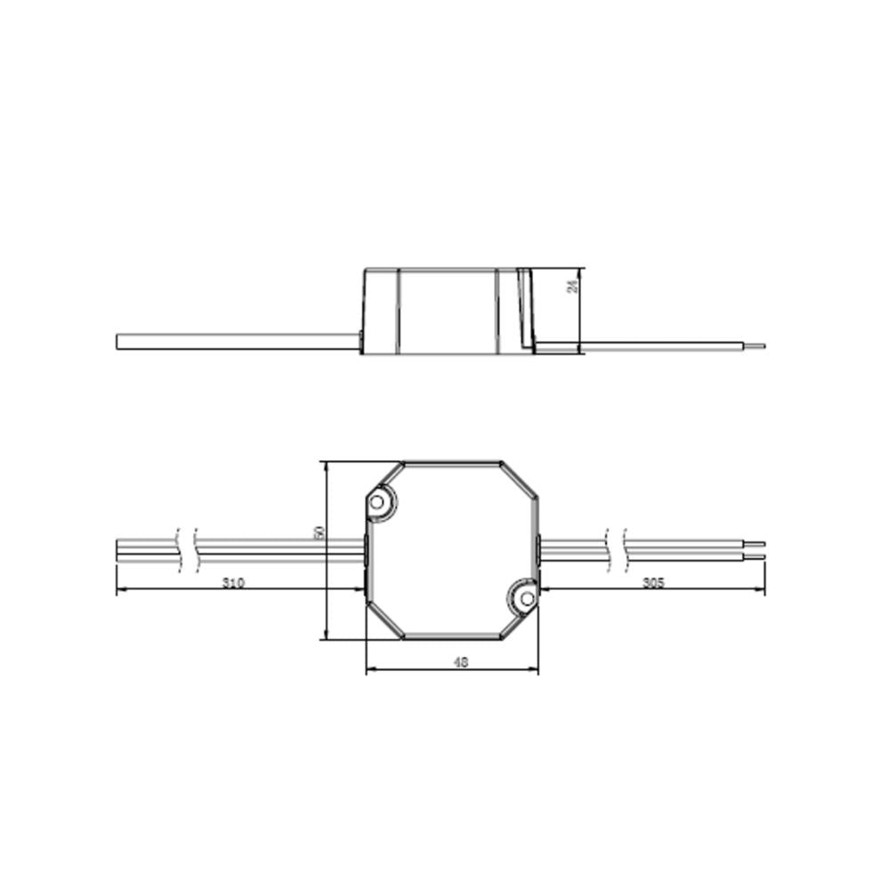 LED voeding | 24V | 12W | IP20 | flikkervrij | dimbaar