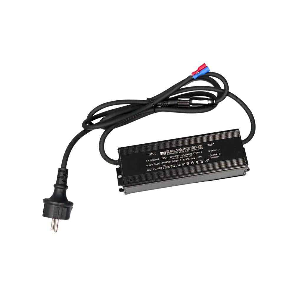 LED voeding | 24V | 200W | IP67 | DC stekker