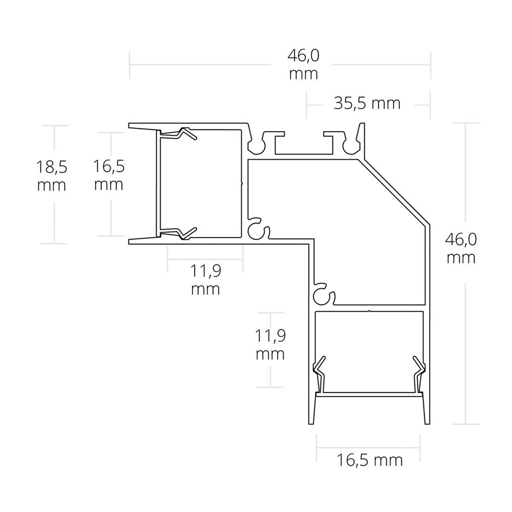 VA5 hoek profiel 200cm