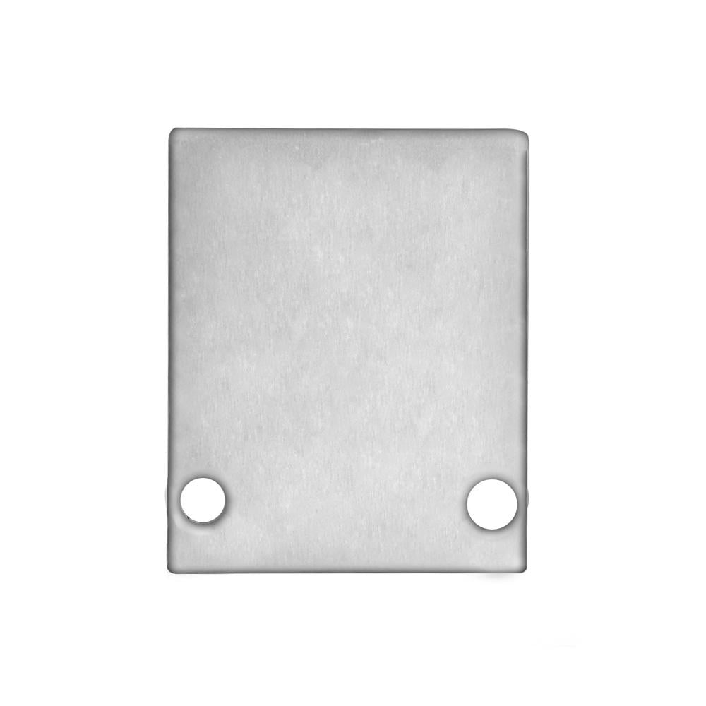 E89 eindkap geanodiseerd aluminum voor profiel VA1 incl. schroeven
