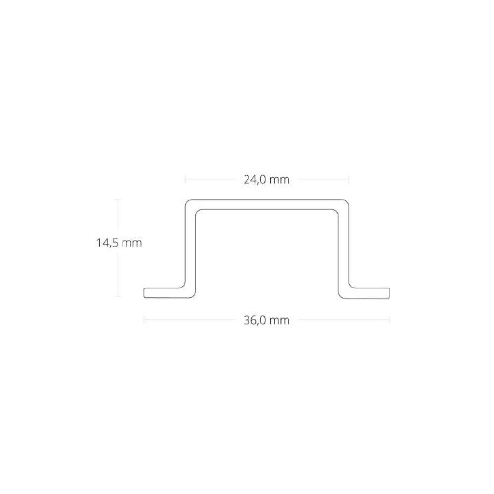 Platform koelstrip voor PN17V2 geanodiseerd aluminium, 1176mm