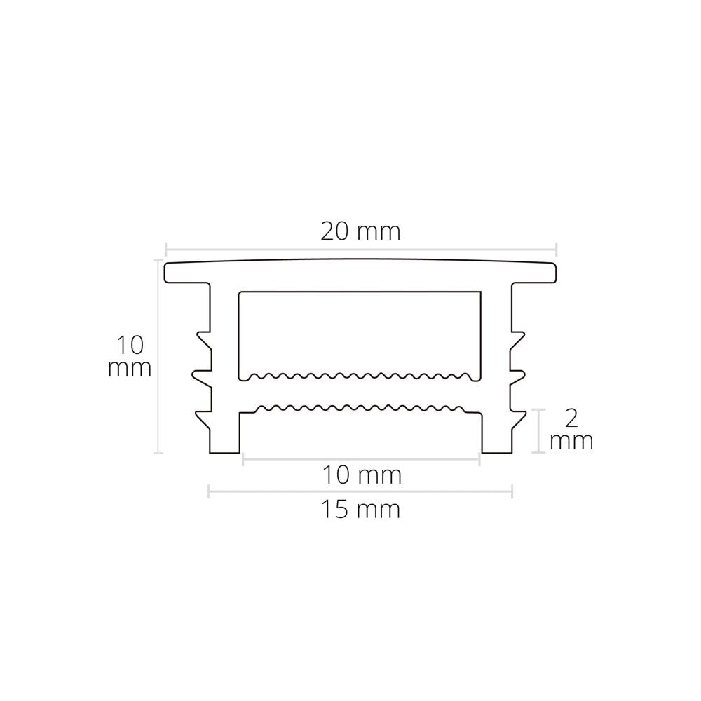 SR2 Inbouw siliconen afdekkap, 10x15mm, Twist+Bend