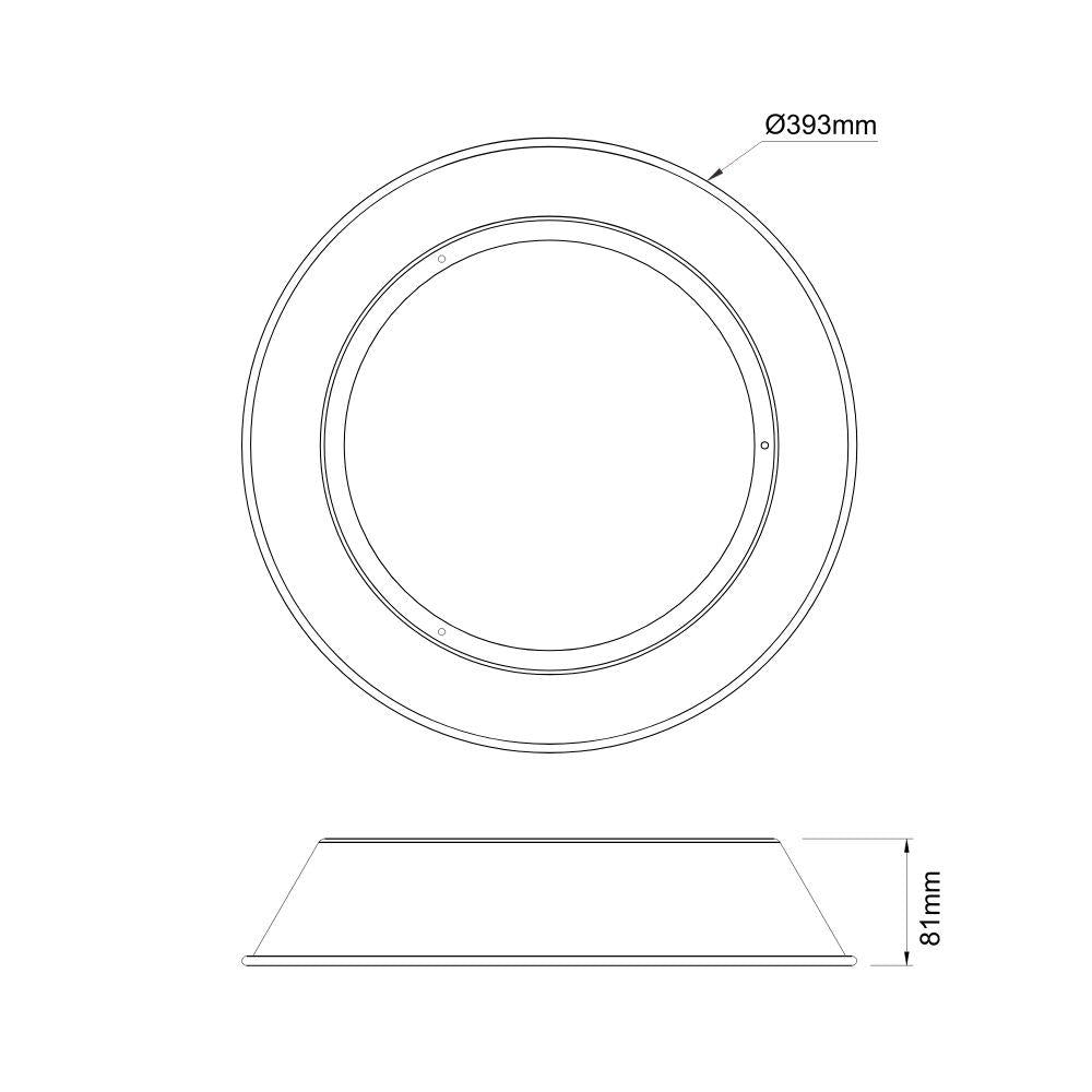 Reflector voor UFO | 170Lm/W | zwart
