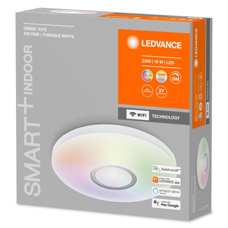 LEDVANCE Smart+ WiFi Orbis Kite LED Plafondlamp 18W RGBW Ø340