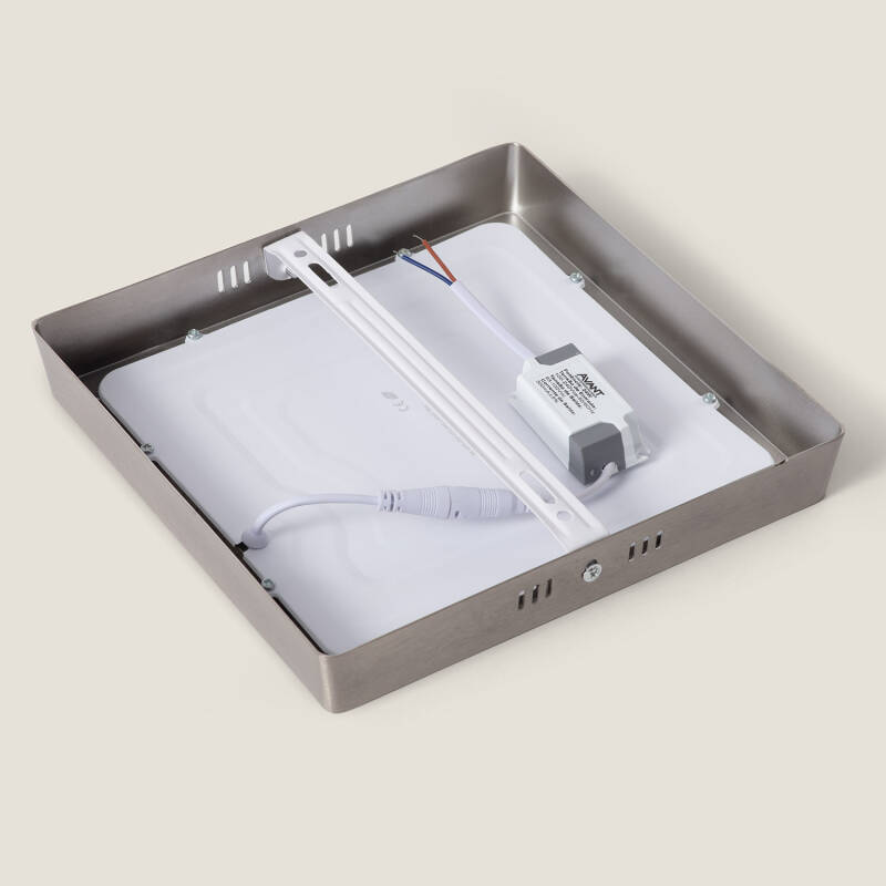Lumexa Silvano LED Plafondlamp Vierkant Metaal 18W 225x225 Zilver
