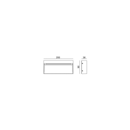 Lumexa Columbo LED Buiten Wandlamp 6W Zwart