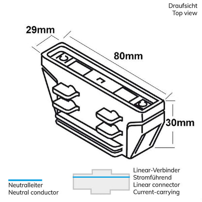 3-PH Classic | Railaccessoire | Rechte verbinder | stroomvoerend