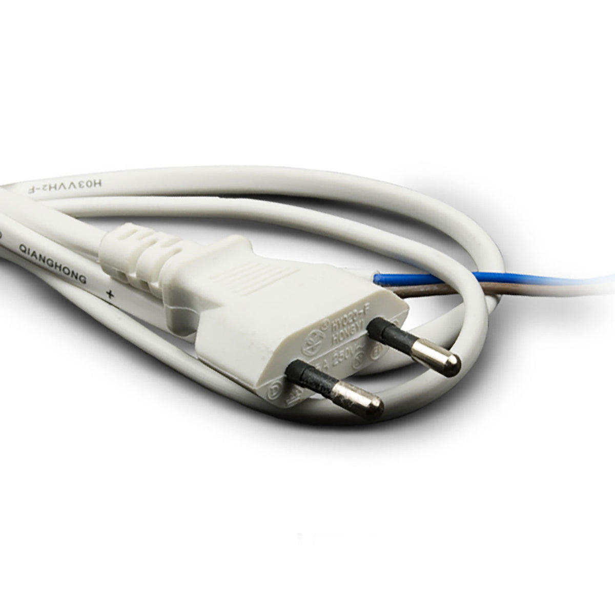 Kabel | aansluitkabel met platte stekker | 1,5m | 230V | wit