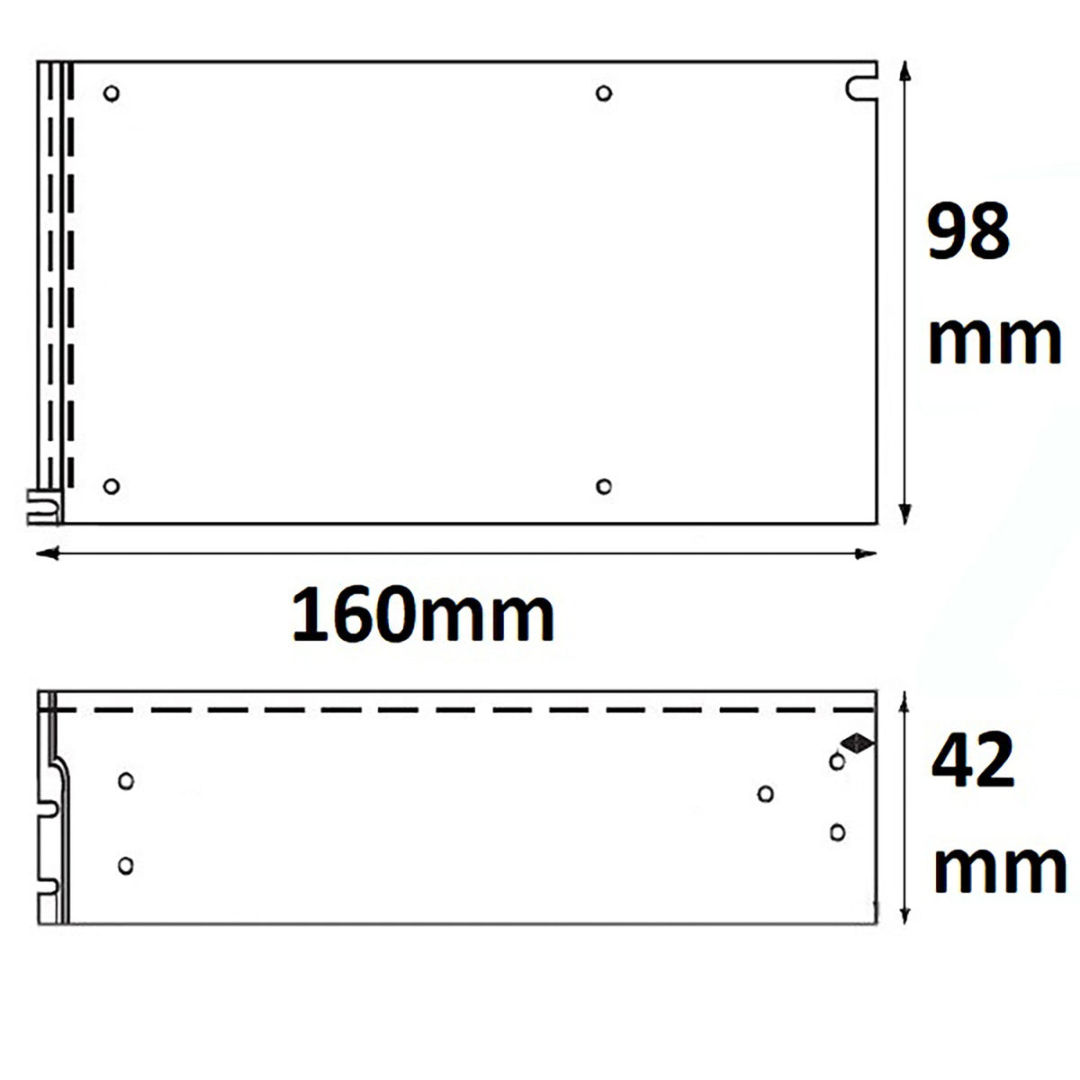 LED driver | 24V | 0-250W | rasterbehuizing