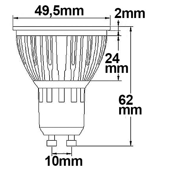 LED-lamp | GU10 | COB | dimbaar