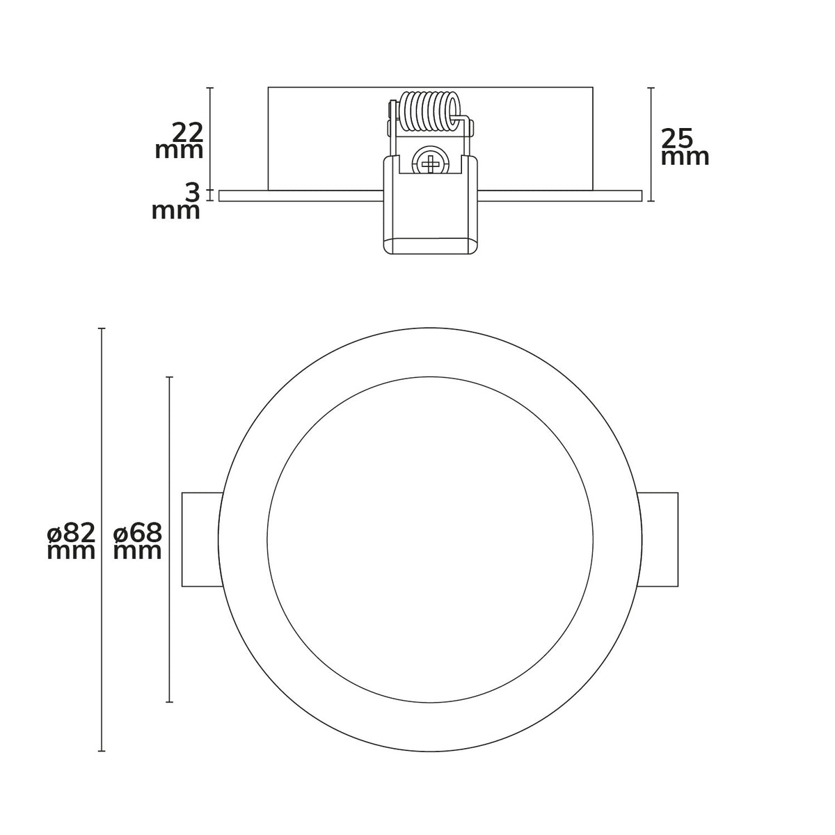 BRUSH TWO | Inbouwframe | rond | zaagmaat 68mm | kantelbaar | voor GU10/MR16