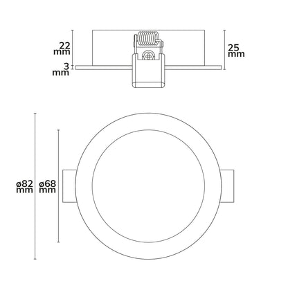 BRUSH TWO | Inbouwframe | rond | zaagmaat 68mm | kantelbaar | voor GU10/MR16