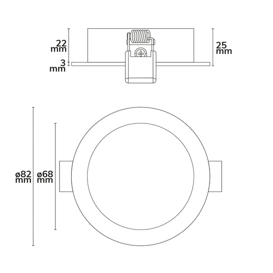 BRUSH TWO | Inbouwframe | rond | zaagmaat 68mm | kantelbaar | voor GU10/MR16