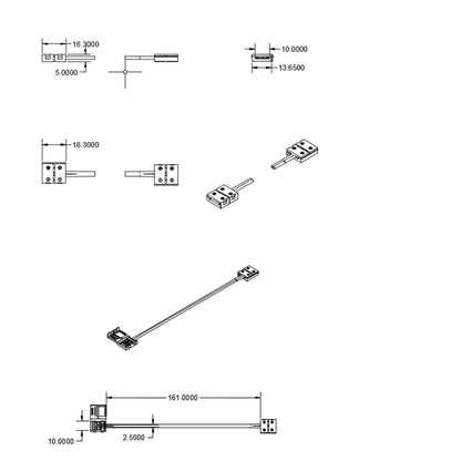 C1-210 | Connector | clipverbinder met kabel | 2-polig | LED-strip 10mm | IP20 | max. 5A