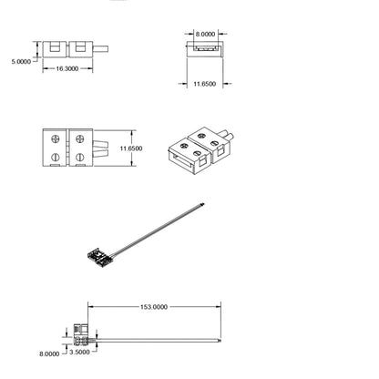 C1-28 | Connector | Clipconnector met kabel | 2-polig | LED-strip 8mm | IP20 | max. 5A